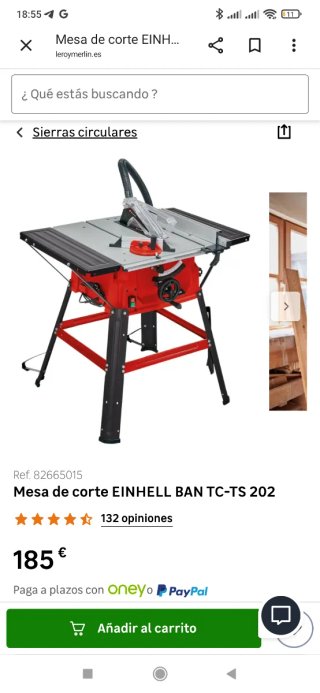Mesa de corte EINHELL BAN TC-TS 202