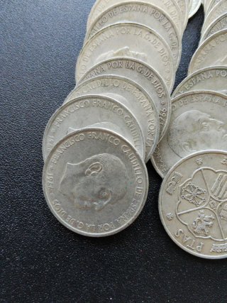 53 Monedas 100 Pesetas 1966 Plata