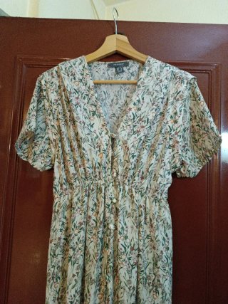 Vestido floral manga corta