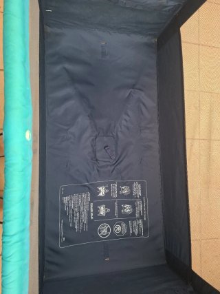 Cuna de viaje Jane azul y gris
