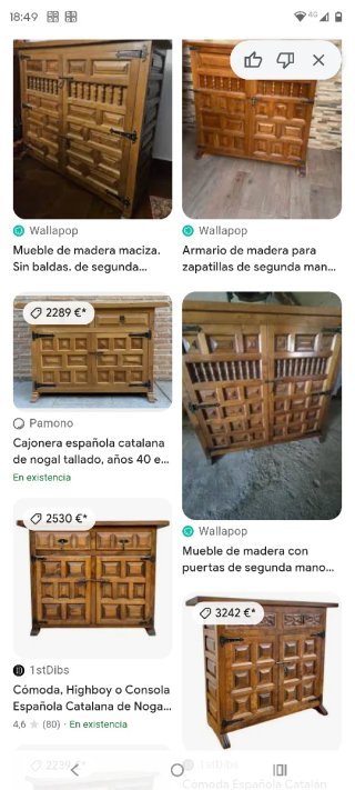 Armario madera con cama abatible años 40