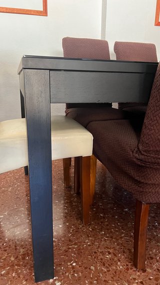 Mesa Comedor Extensible Wengué-Negro
