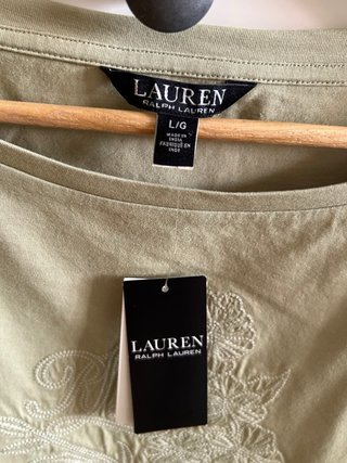 Camiseta Lauren Ralph Lauren verde oliva Talla L
