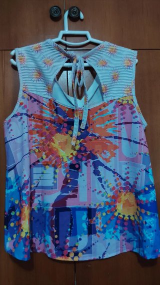 Camisa sin mangas multicolor