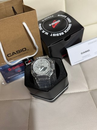 Reloj G-Shock Transparente Plateado