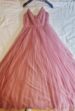 Vestido ASOS largo rosa empolvado Talla S
