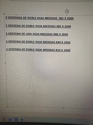 Ventanas de aluminio en buen estado