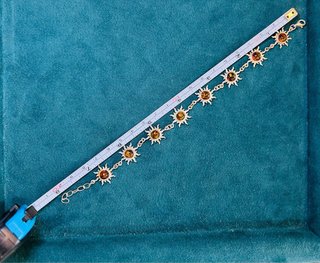 Pulsera Sol Plata y Ámbar