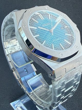 Seiko Mod Royal Oak Azul NH35 Zafiro 41 mm