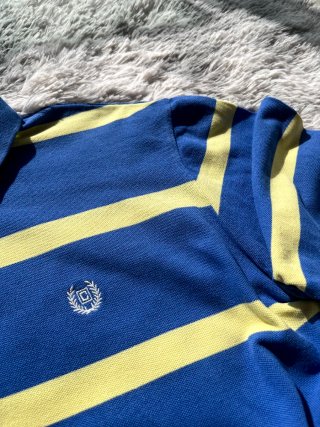 Polo Chaps Talla XL Rayas Azul y Amarillo