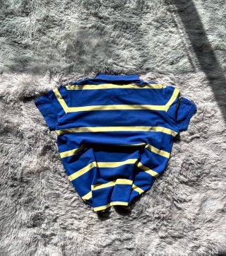 Polo Chaps Talla XL Rayas Azul y Amarillo