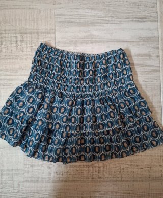Falda pantalón volantes estampado