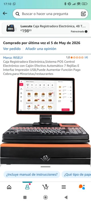 Caja Registradora Electrónica RISELY