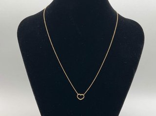 Cadena Oro 18k Corazón 22cm