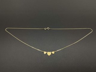 Cadena Oro 18k Corazones 23cm