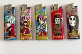 5 Accendini Clipper Calaveritas