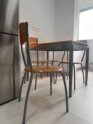 Mesa extensible cocina con 4 sillas
