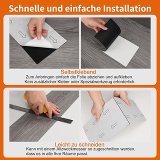 Lamas Suelo Autoadhesivo de PVC Efecto Madera 5m2