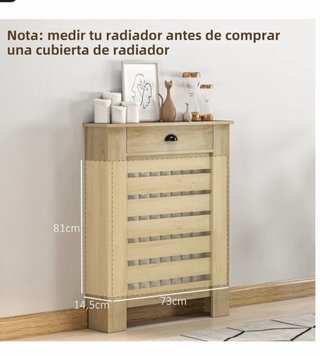 Mueble cubre radiador delgado madera