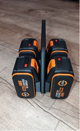 Soporte Porta 4 Baterías Worx 20V
