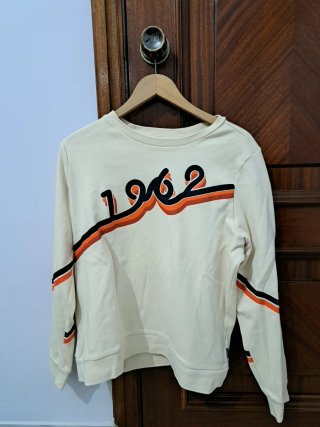 Sudadera Lois 1962 Beige y Naranja
