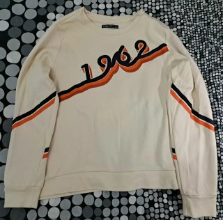 Sudadera Lois 1962 Beige y Naranja