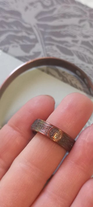 Conjunto Pulsera y Anillo Cobre Imanes