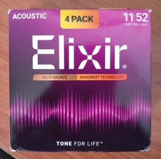 Cuerdas guitarra acústica Elixir Nanoweb 11/52