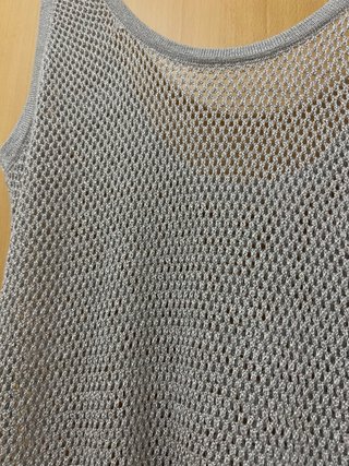 Vestido largo Zara gris tejido