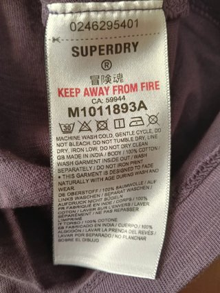 Camiseta Superdry Morada Talla S