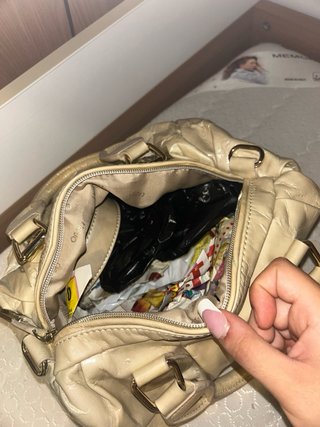 Borsa Liu Jo Beige con Dettagli Oro