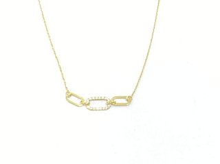 Collar oro 18kt con circonitas