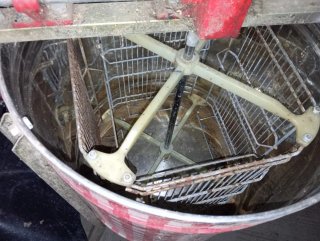 Extractor de miel con estampado de cuadros
