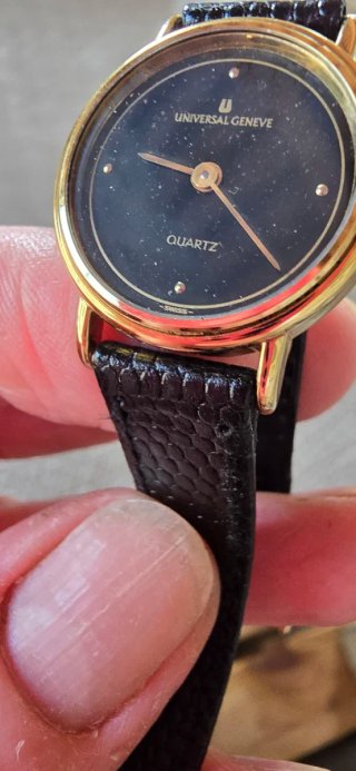 Orologio Universal Geneve Nero Oro