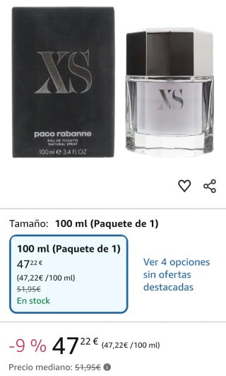 Perfume/colonia XS paco rabanne 100ml original