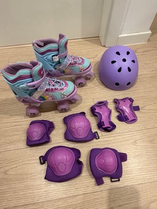 Patines niña ajustables con ruedas moradas
