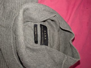 Jersey Zara Cuello Alto Gris Talla L
