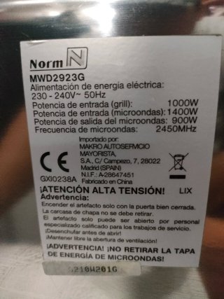 Horno Microondas Norm N 640513971
