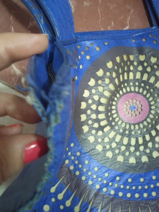 Bolso Desigual Azul con Diseño Circular