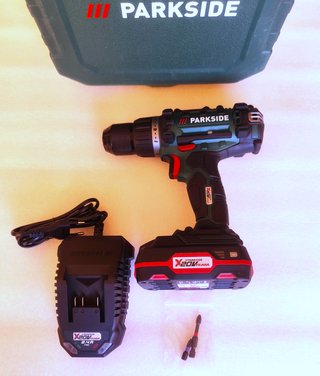 Taladro atorni. PARKSIDE 20V +Batería 2A +Cargador