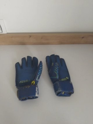 Guantes de portero niño Reusch azul/verde