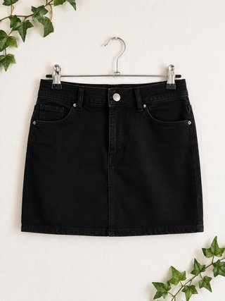 Falda vaquera negra mujer talla S
