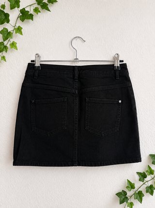 Falda vaquera negra mujer talla S