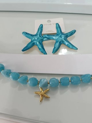 Conjunto Pendientes y Pulsera Estrella de Mar