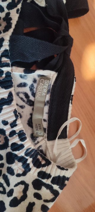 Camiseta manga larga con estampado de leopardo