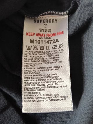 Camiseta Superdry Azul Oscuro Talla S