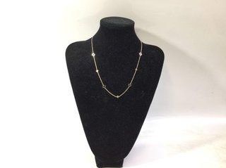 Collar oro 18k 24cm con motivos florales
