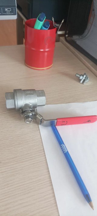 Llave de bola 3/4 2 piezas Acero Inox 316