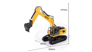 camión trailer+camión obra+excavadora RC HUINA1319