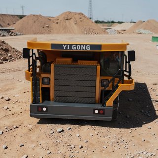 camión trailer+camión obra+excavadora RC HUINA1319